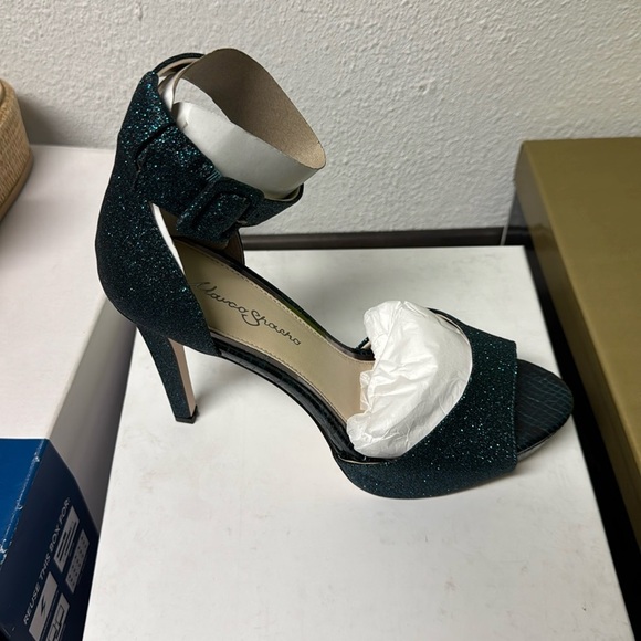 Macy's Elegant Glitter High Heels - Picture 1 of 6